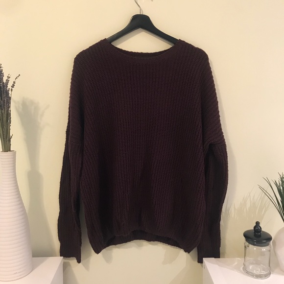Pacsun Burgundy Knit Sweater - Picture 1 of 1